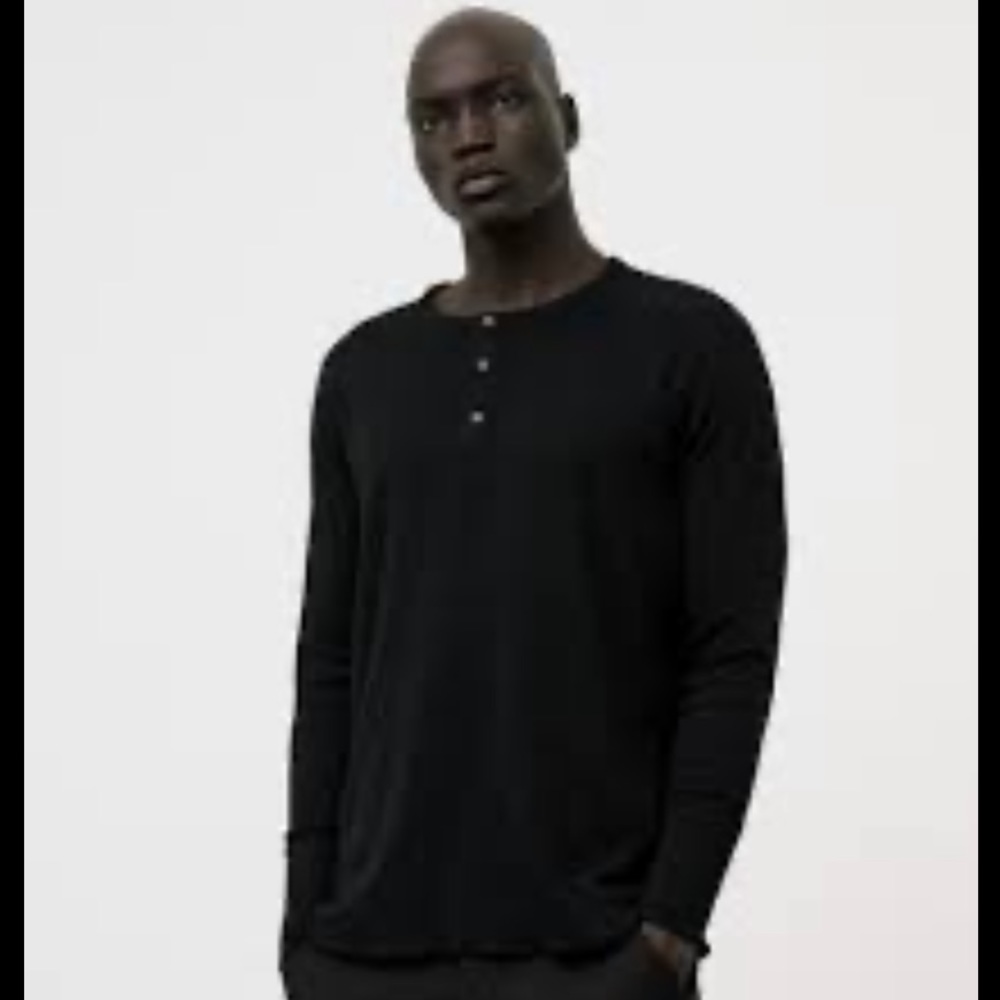 Wings + Horns 1x1 Slub long sleeve Henley